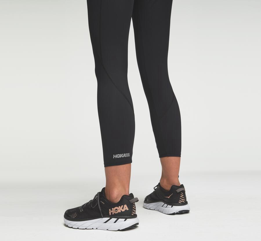 Hoka One One Pants Womens Black - Performance Crop Tight - 07538CXLJ